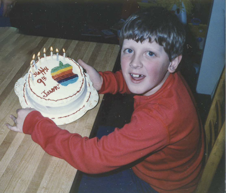 My 9th Birthday... already a fan of computing... Jason 9th Birthday